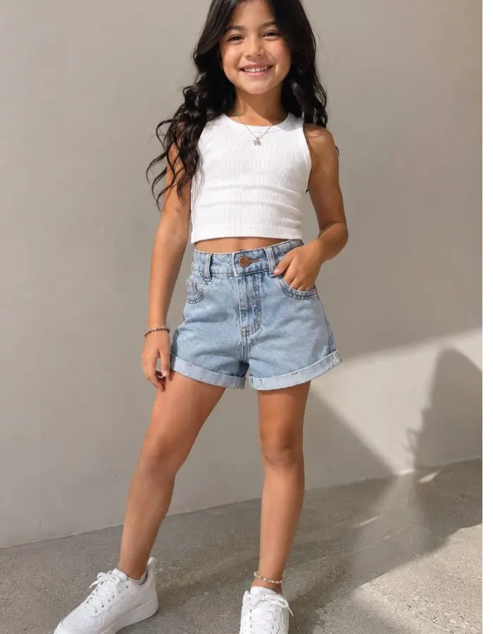 SHORT JEANS ESPORTIVO FEMININO
